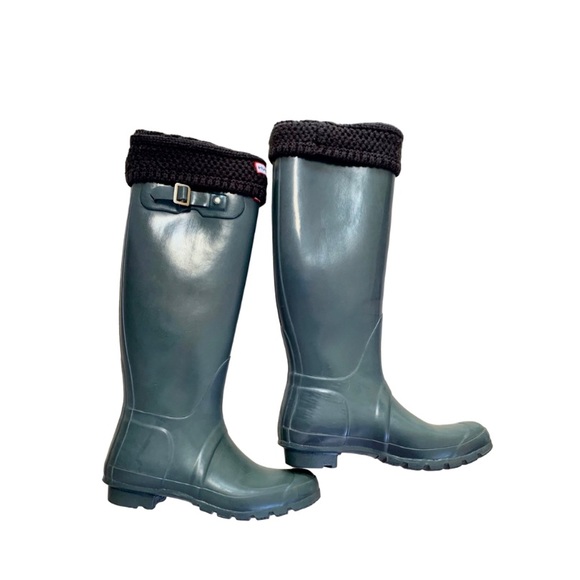 HUNTER  BOOTS & Socks WOMENS SIZE 7 - Picture 13 of 14